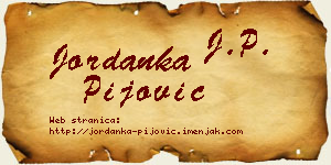 Jordanka Pijović vizit kartica